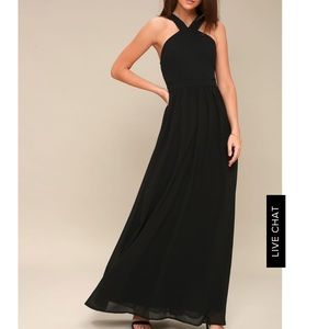 AIR OF ROMANCE BLACK MAXI DRESS